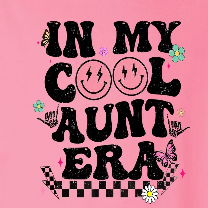 In My Cool Aunt Era Retro Groovy For Auntie Gift Toddler Long Sleeve Shirt