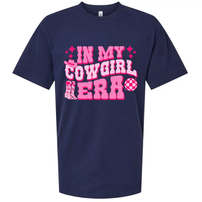 In My Cowgirl Era Groovy Cute Western Rodeo Sueded Cloud Jersey T-Shirt