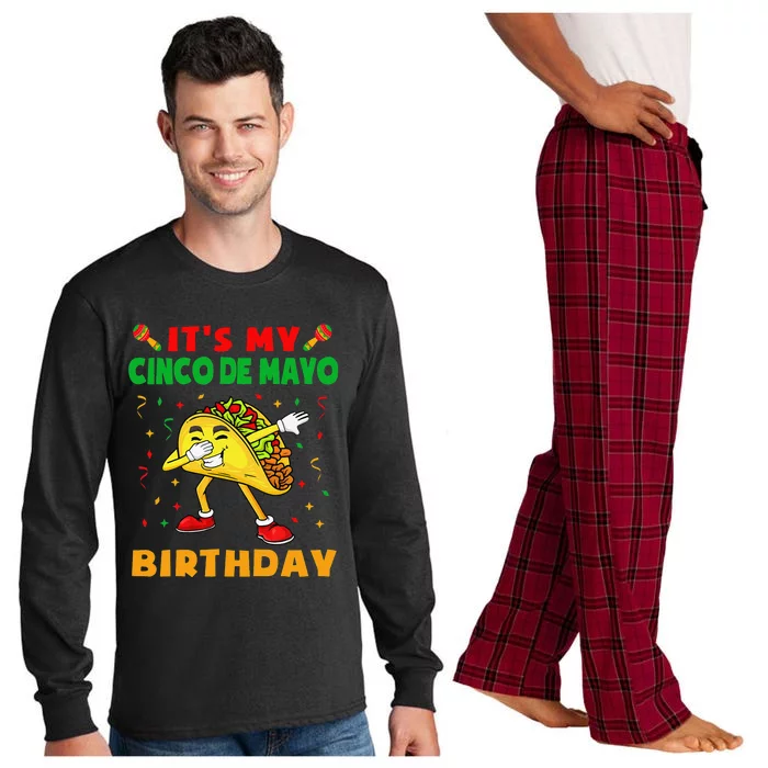 It's My Cinco De Mayo Birthday Funny Taco Party Long Sleeve Pajama Set