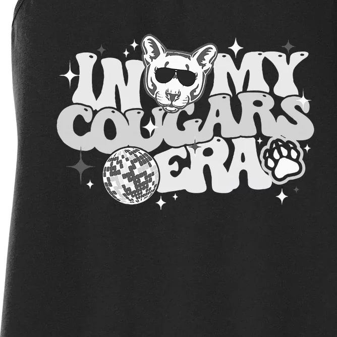 In My Cougars Era Back To School Mascot Spirit Pride Squad Women's Racerback Tank