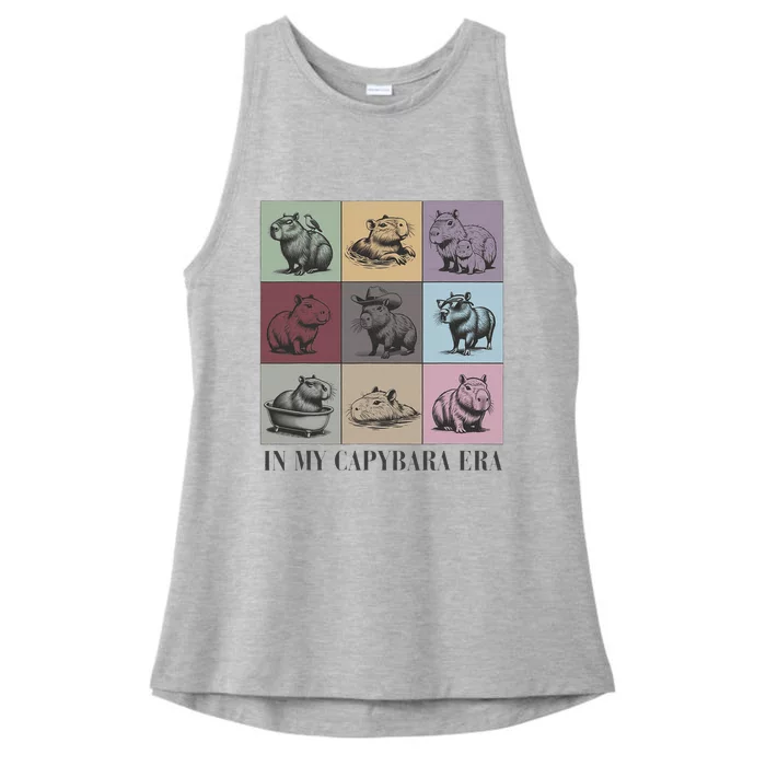 In My Capybara Era Capybara Lover Gift Ladies Tri-Blend Wicking Tank