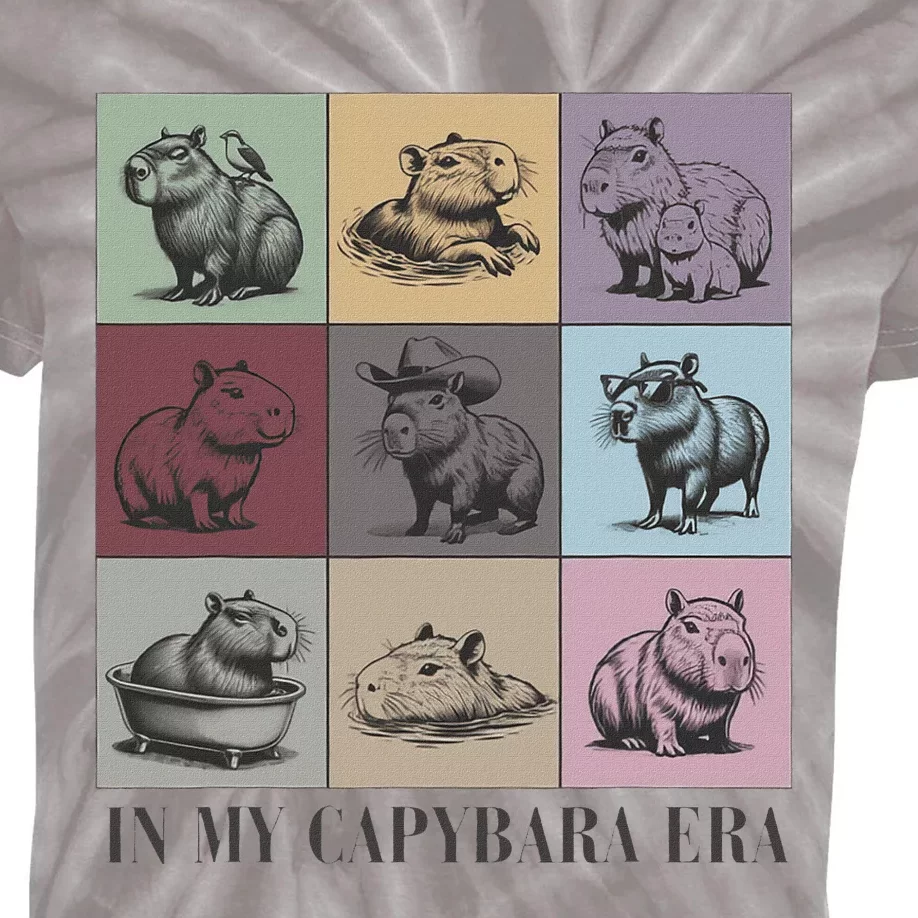 In My Capybara Era Capybara Lover Gift Kids Tie-Dye T-Shirt