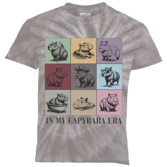 In My Capybara Era Capybara Lover Gift Kids Tie-Dye T-Shirt