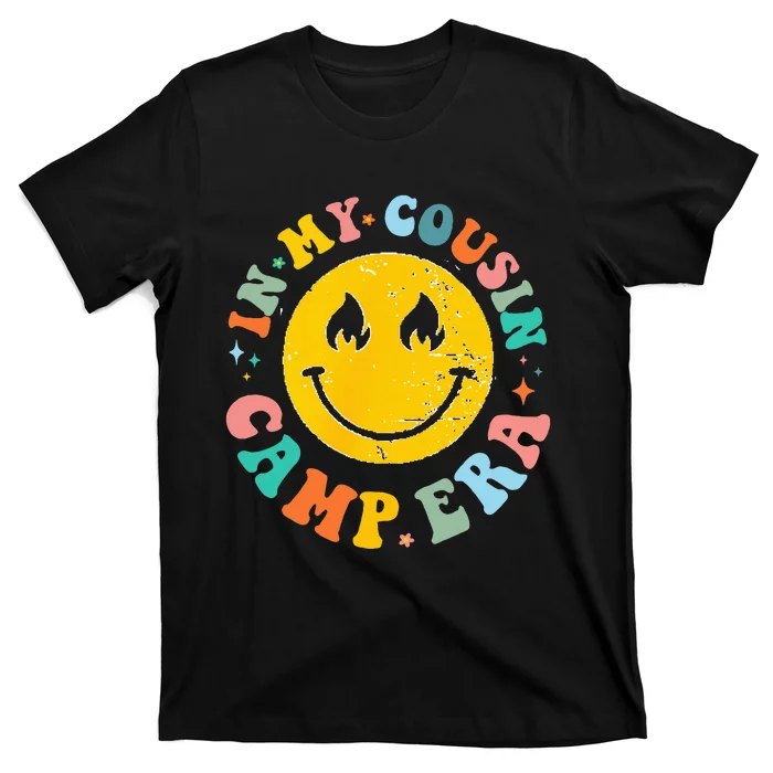 In My Cousin Camp Era Vintage Vacation Summer Camping Crew T-Shirt