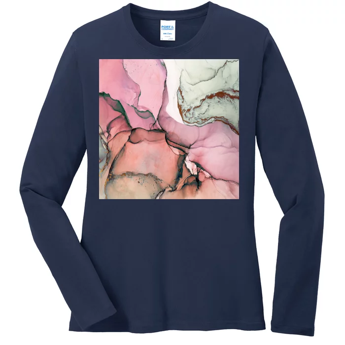 Ink Modern Contemporary Art Painting Ladies Long Sleeve Shirt