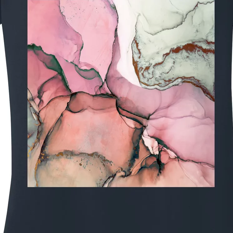 Ink Modern Contemporary Art Painting Women's V-Neck T-Shirt