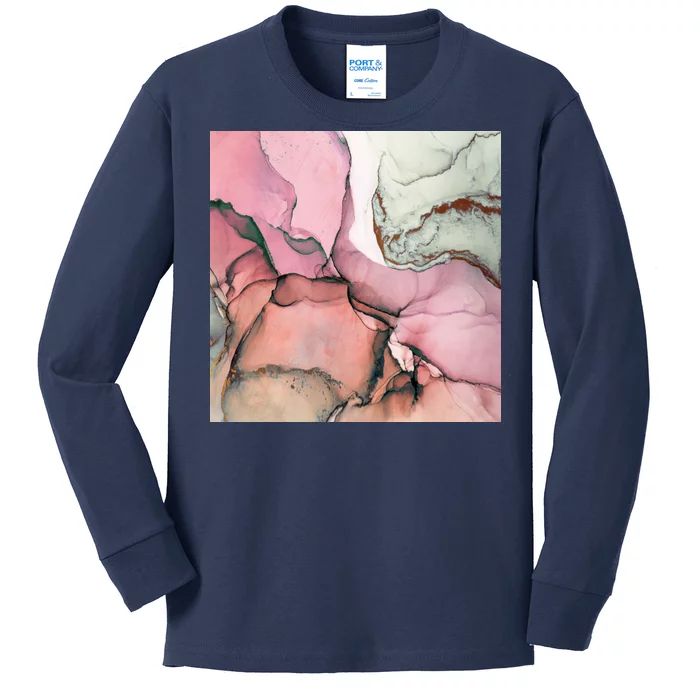 Ink Modern Contemporary Art Painting Kids Long Sleeve Shirt