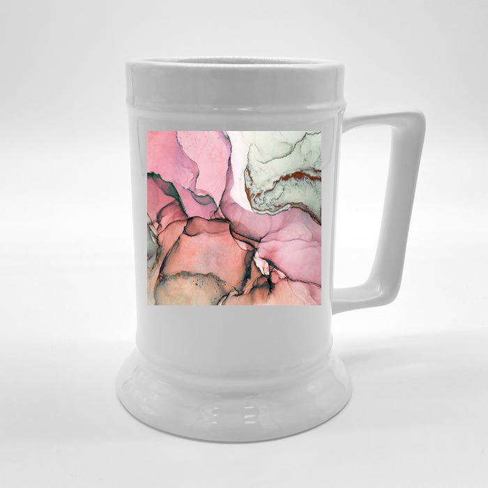 Ink Modern Contemporary Art Painting Front & Back Beer Stein