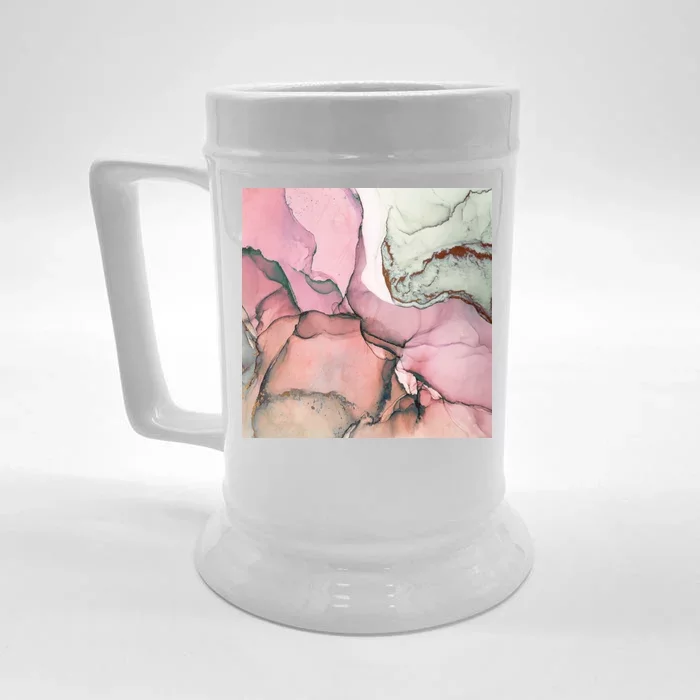 Ink Modern Contemporary Art Painting Front & Back Beer Stein