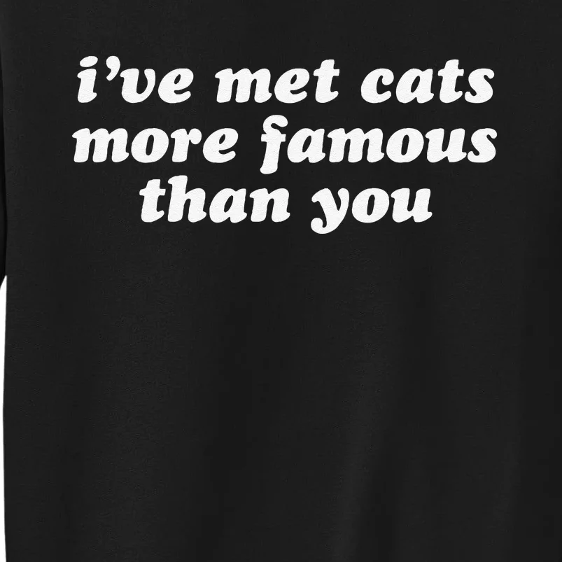 IVe Met Cats More Famous Than You Funny Saying Tall Sweatshirt