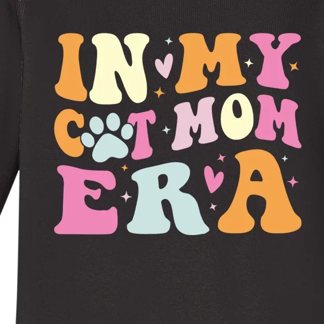 In My Cat Mom Era Cute Cat Mom Baby Long Sleeve Bodysuit