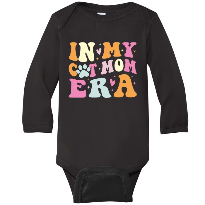 In My Cat Mom Era Cute Cat Mom Baby Long Sleeve Bodysuit