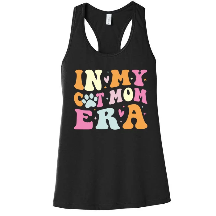 In My Cat Mom Era Cute Cat Mom Women's Racerback Tank