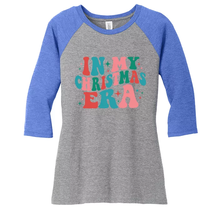 In My Christmas Era Gift Women's Tri-Blend 3/4-Sleeve Raglan Shirt