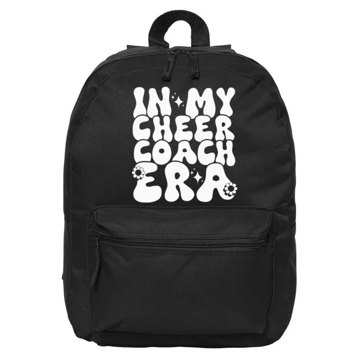 In My Cheer Coach Era Funny Groovy 16 in Basic Backpack