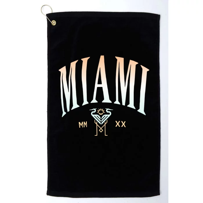 Inter Miami Cf Gradient Heavy Relaxed Platinum Collection Golf Towel