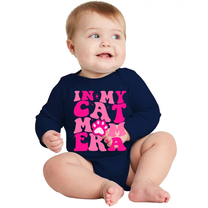 In My Cat Mom Era Gift Baby Long Sleeve Bodysuit