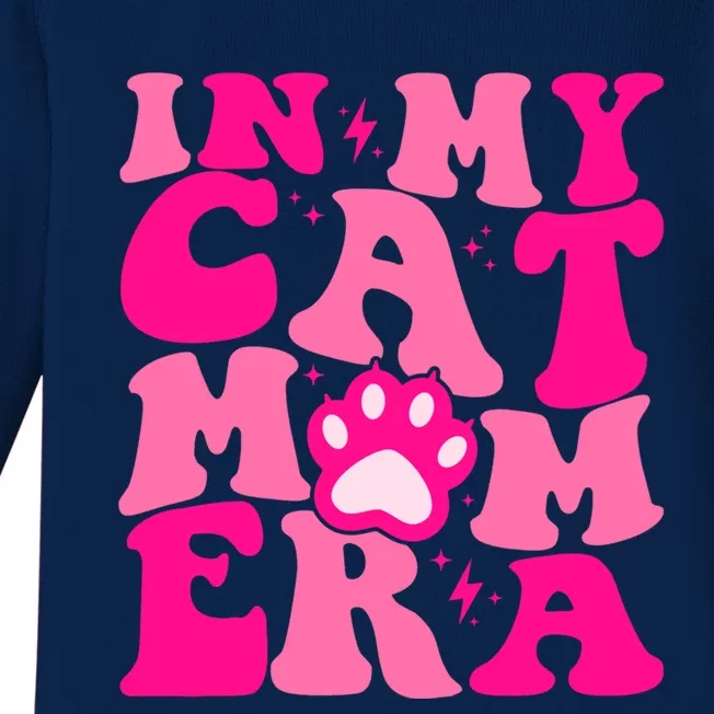 In My Cat Mom Era Gift Baby Long Sleeve Bodysuit