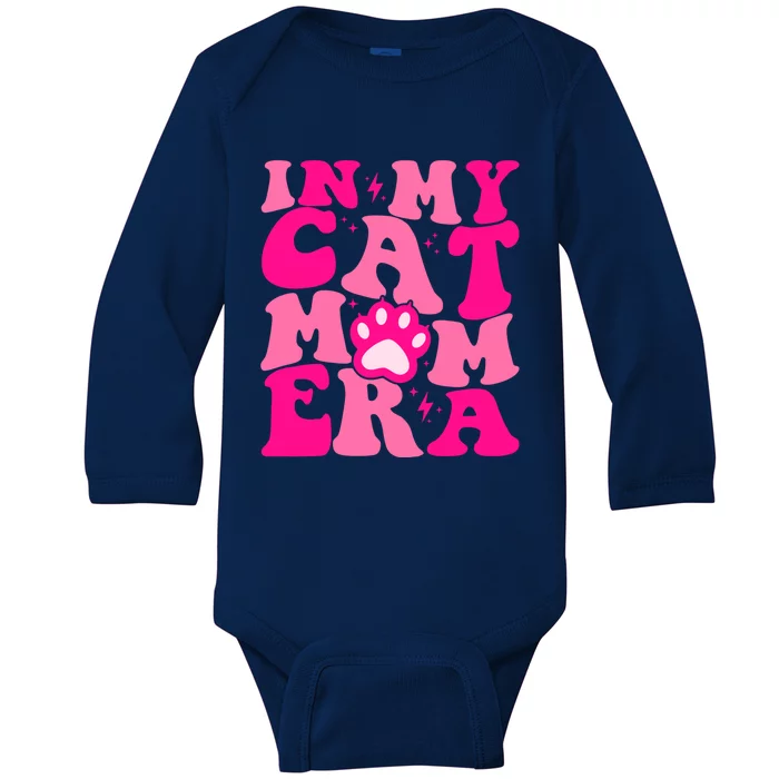 In My Cat Mom Era Gift Baby Long Sleeve Bodysuit