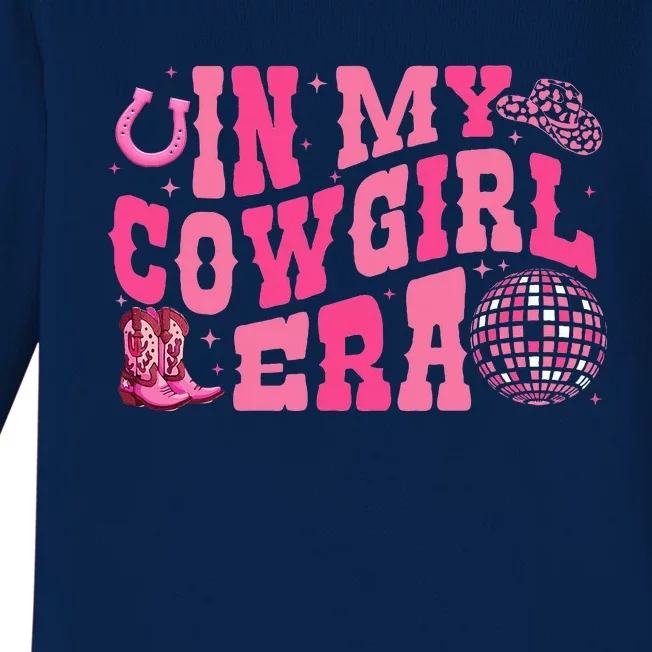 In My Cowgirl Era Groovy Cute Western Rodeo Baby Long Sleeve Bodysuit