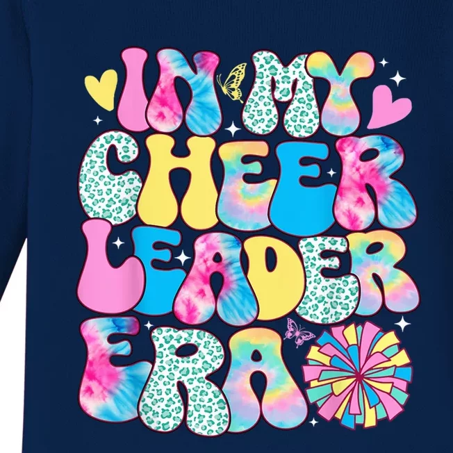 In My Cheerleader Era Girl Retro Cheer Leader Cheerleading Baby Long Sleeve Bodysuit