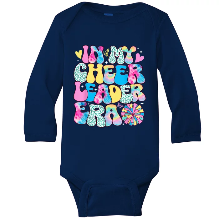 In My Cheerleader Era Girl Retro Cheer Leader Cheerleading Baby Long Sleeve Bodysuit