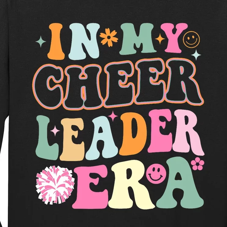 In My Cheer Coach Era Funny Retro Cheerleader Cheerleading Tall Long Sleeve T-Shirt