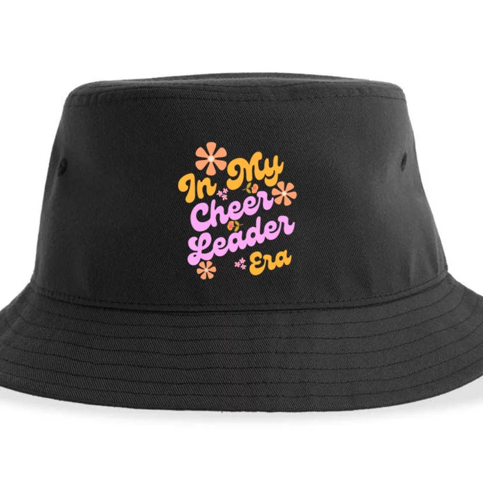 In My Cheer Leader Era Cheerleading Coach Funny Groovy Retro Sustainable Bucket Hat