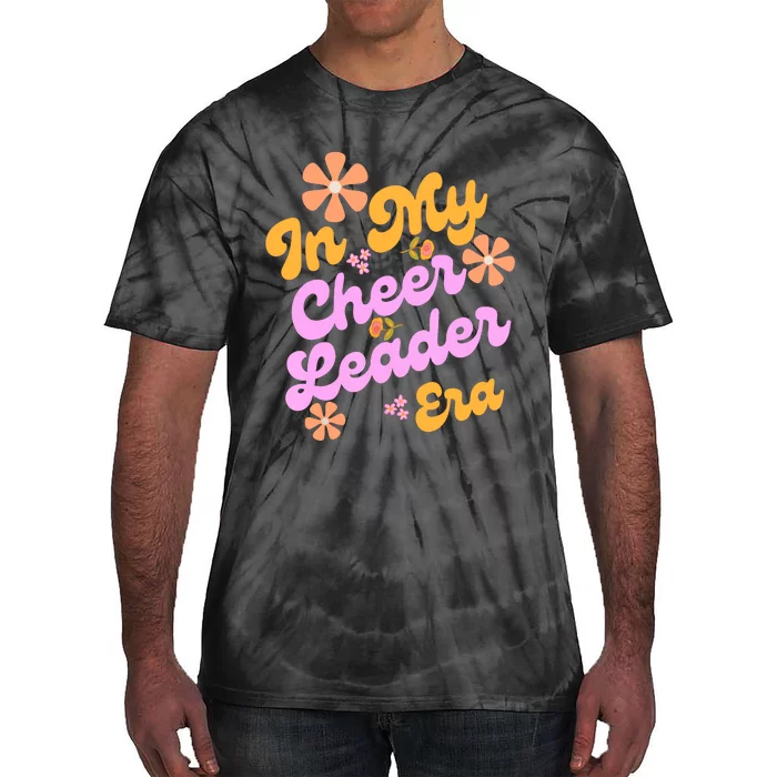 In My Cheer Leader Era Cheerleading Coach Funny Groovy Retro Tie-Dye T-Shirt