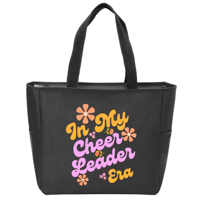 In My Cheer Leader Era Cheerleading Coach Funny Groovy Retro Zip Tote Bag