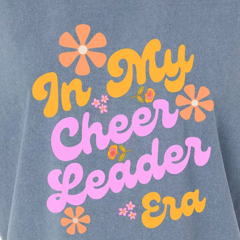 In My Cheer Leader Era Cheerleading Coach Funny Groovy Retro Garment-Dyed Women's Muscle Tee