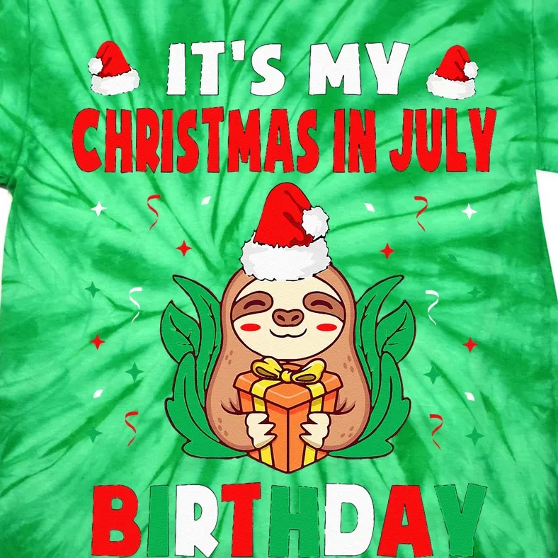 It's My Christmas In July Birthday Born On 25th Of July 25 Tie-Dye T-Shirt