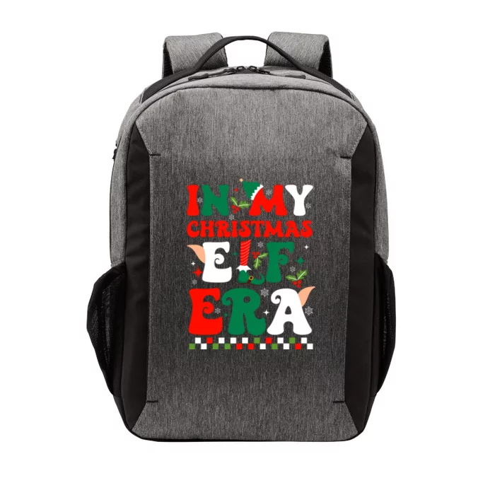 In My Christmas Elf Era Xmas Groovy Santa Squad Holiday Vector Backpack