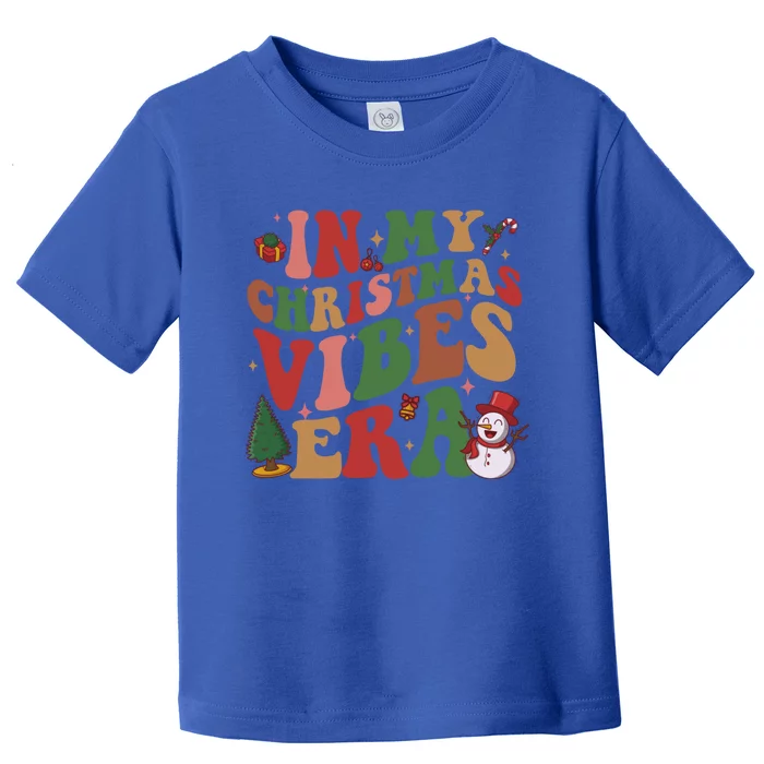 In My Christmas Vibes Era Groovy Christmas Matching Family Cool Gift Toddler T-Shirt