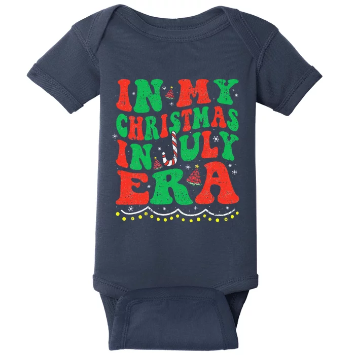 In My Christmas In July Era Funny Xmas Summer Baby Bodysuit