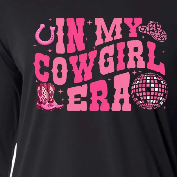 In My Cowgirl Era Groovy Cute Western Rodeo Cooling Performance Long Sleeve Crew