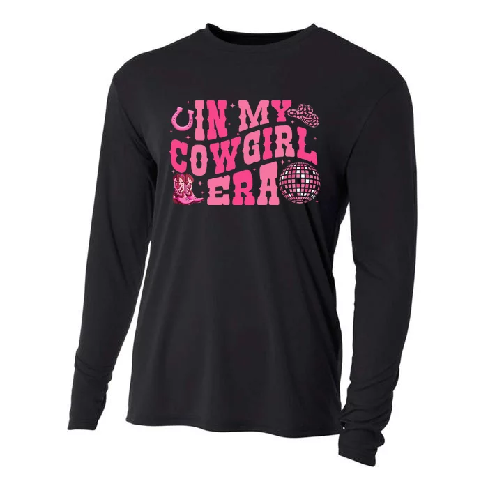 In My Cowgirl Era Groovy Cute Western Rodeo Cooling Performance Long Sleeve Crew