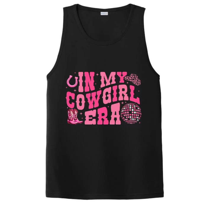 In My Cowgirl Era Groovy Cute Western Rodeo Performance Tank