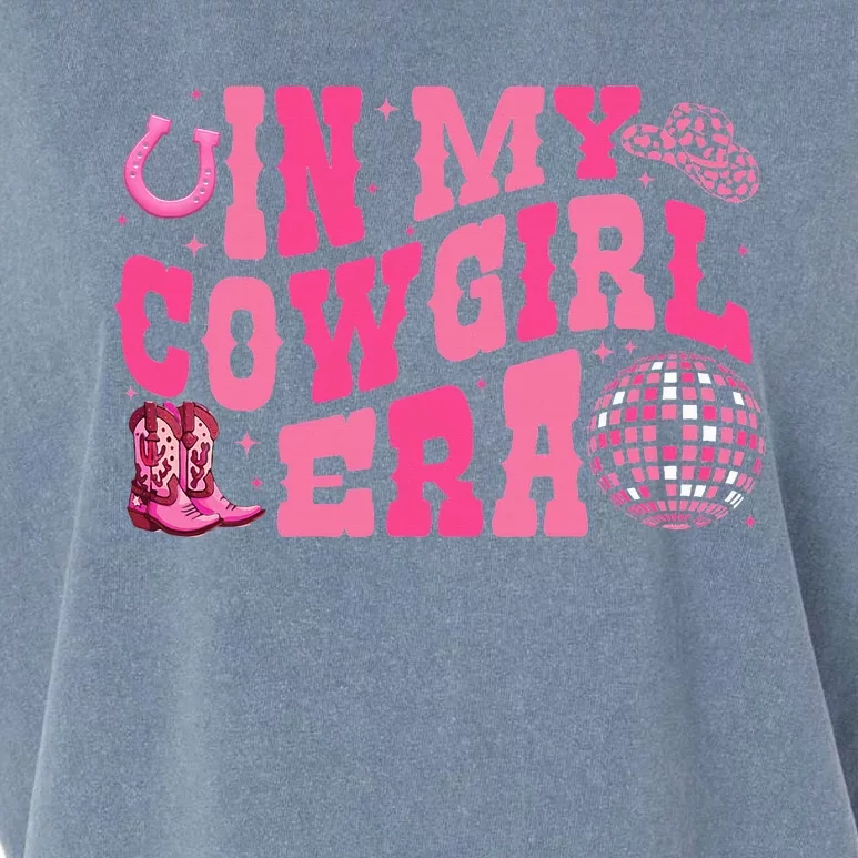 In My Cowgirl Era Groovy Cute Western Rodeo Garment-Dyed Women's Muscle Tee