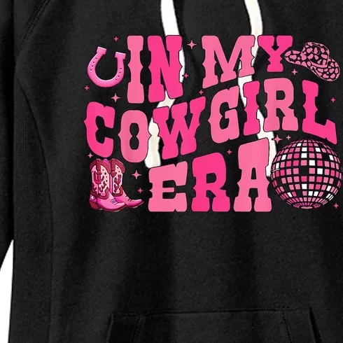 In My Cowgirl Era Groovy Cute Western Rodeo Cowgirl Women's Fleece Hoodie