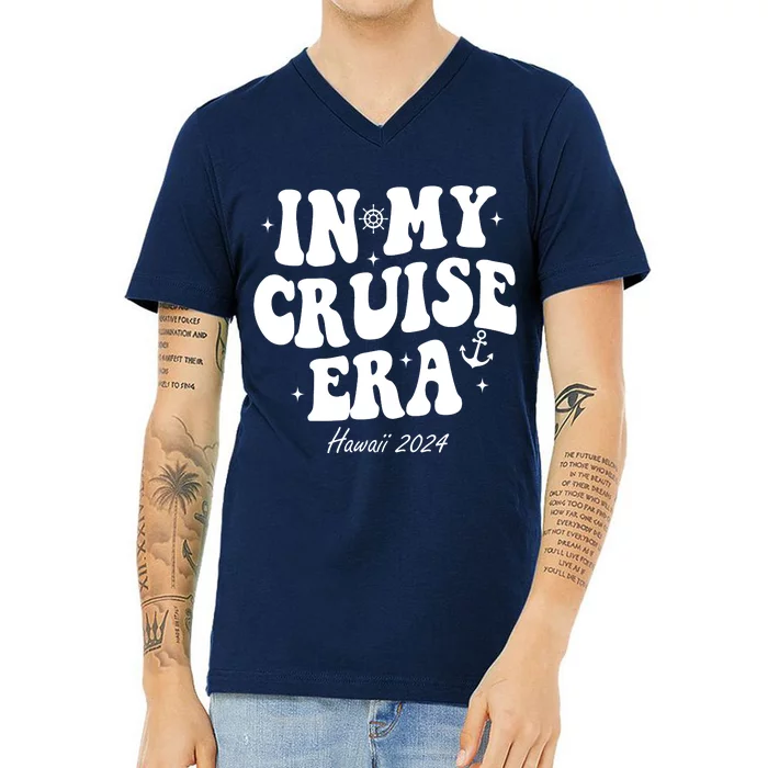 In My Cruise Era Hawaii 2024 Groovy V-Neck T-Shirt