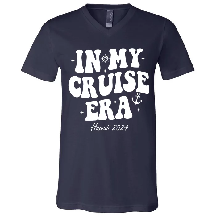 In My Cruise Era Hawaii 2024 Groovy V-Neck T-Shirt