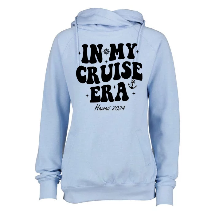 In My Cruise Era Hawaii 2024 Groovy Womens Funnel Neck Pullover Hood