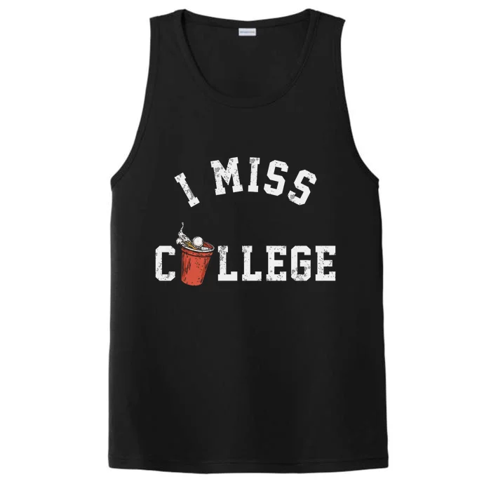 I Miss College Vintage Performance Tank