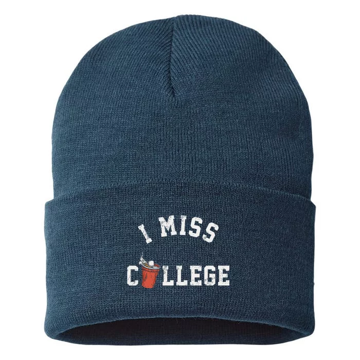 I Miss College Vintage Sustainable Knit Beanie