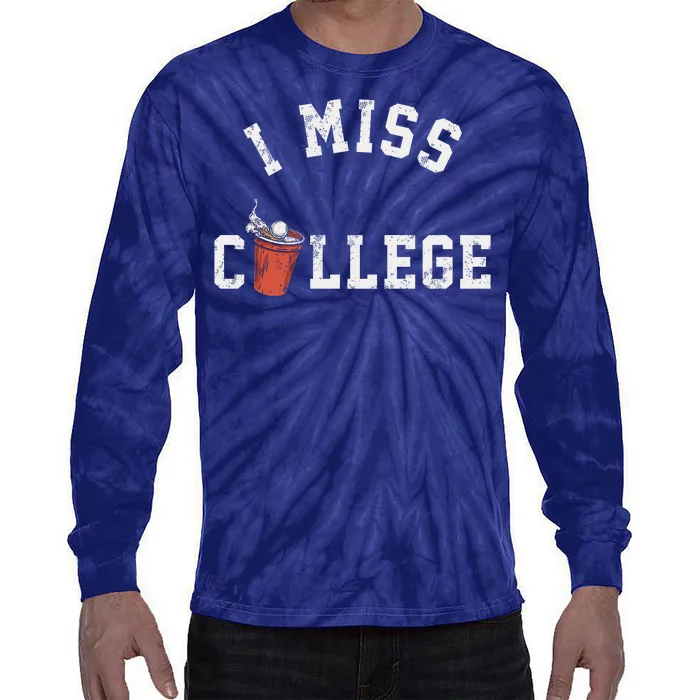 I Miss College Vintage Tie-Dye Long Sleeve Shirt