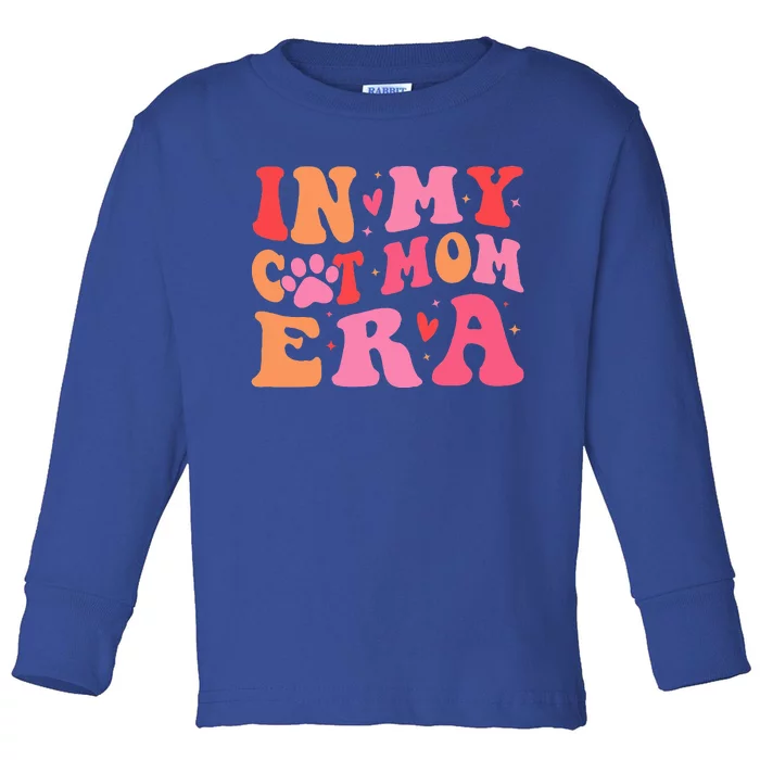 In My Cat Mom Era Cute Cat Mom Toddler Long Sleeve Shirt