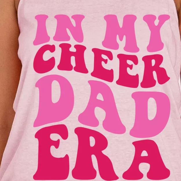 In My Cheer Dad Era Cheerleading Cheerleader Dad Meaningful Gift Women's Knotted Racerback Tank