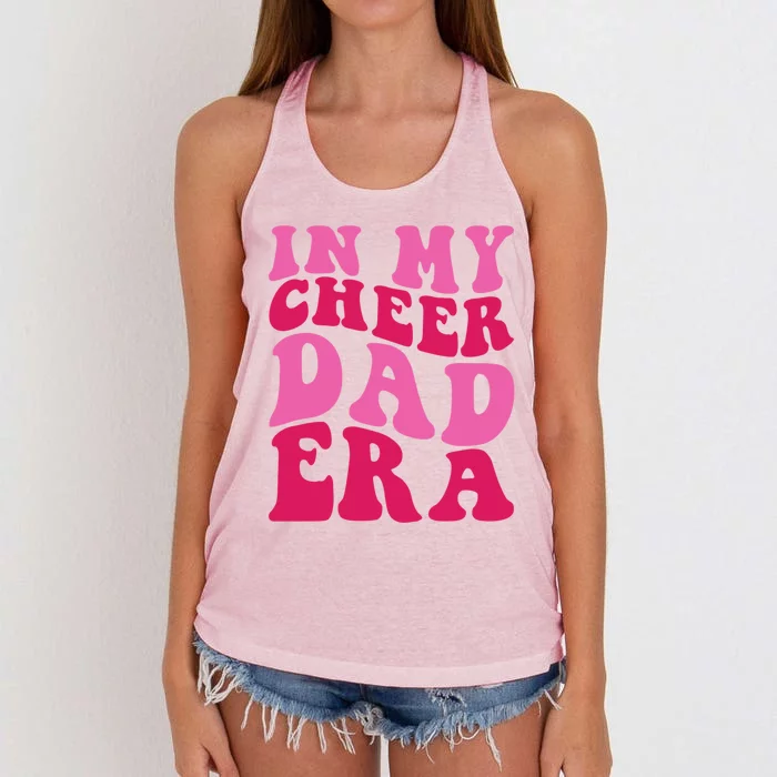 In My Cheer Dad Era Cheerleading Cheerleader Dad Meaningful Gift Women's Knotted Racerback Tank