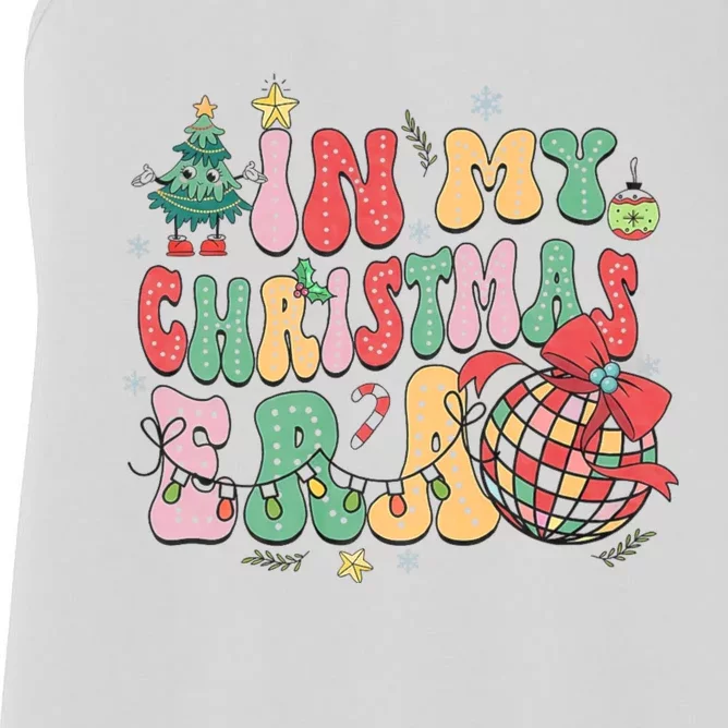 In My Christmas Era Cute Groovy Christmas Holiday Xmas Women's Racerback Tank